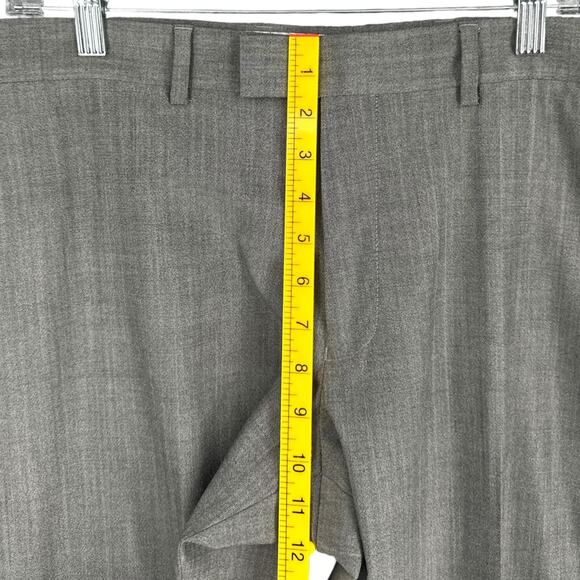 KENNETH‎ COLE Grey Wool Blend Flat Front Classic Dress Pants 38 x 30 - Picture 6 of 7